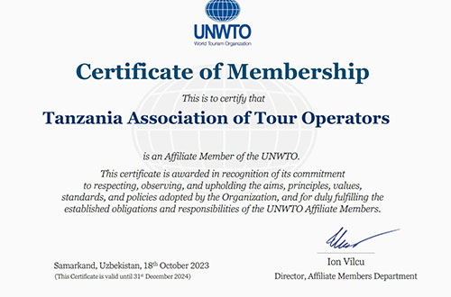 TATO endorsed as UNWTO new member