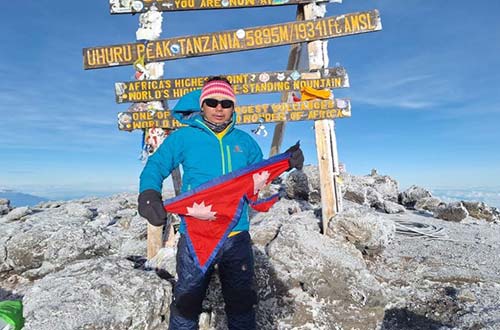 Nepali climber Pandey successfully climbs the highest peak in Africa